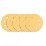 GRAPHITE Tépőzáras csiszolópapír 180mm, k180, 5db, 8 lyukkal, csiszológéphez 59g263 (54H024)