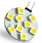 Daniella deLux LED G4 1, 8W 130lm 2700K meleg fehér fényforrás 180fok Ra80 12V AC/DC (9db SMD5050 led) DEL1142 deLux (DEL1142)