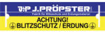 J. Pröpster 102220 Jelzőcímke (Figyelem! Villámvédelem/földelés), PVC Rd 10mm vagy lapos 40x4mm (102220)