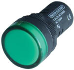 Tracon LED-es jelzőlámpa, zöld 12V d=22mm - LJL22-GA (LJL22-GA)