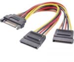 Renkforce SATA Y tápkábel, 15 cm, 1x SATA dugó, 15 pólus - 2x SATA alj, 15 pólus, renkforce (RF-4189218)