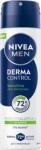 Nivea Men Derma Control Sensitive dezodor spray, 72 órás izzadásgátló védelem, 200 ml