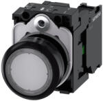 Siemens 3SU1100-0AB70-1BA0 komplett nyomógomb, átlátszó, 1NO, csavaros Sirius (3SU11000AB701BA0)