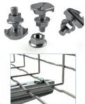 Basor CT BF rácsos kábeltálca rögzítő INOX 2/4923 Csavar+anya (2/4923) - lumenet