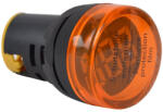 TRACON feszültségmérő, LED jelzőfény, sárga 24-500VAC, d=22mm - NYG3-VY (NYG3-VY)