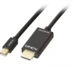 Lindy Kijelző csatlakozó / HDMI Csatlakozókábel [1x Mini DisplayPort dugó - 1x HDMI dugó] 3.00 m Fekete (36928)