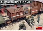 MiniArt Models 1/35 16.5 - 18t vasúti gondola kocsi katonai modell kiegészítő (35296)