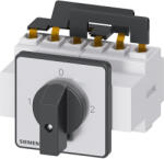 Siemens 3LD2123-7UK01 1-0-2 átkapcsoló, 3P 25A, előlapra, fekete (3LD21237UK01)