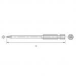 BERNSTEIN Torx bit HRC acél Ötvözött E 6.3 6 db (6-TX25-75) (6-TX25-75)