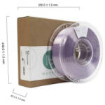 Maertz PLA Silk Dual Color nyomtatószál 1.75mm, 1kg selymesen fényes szürke-levendulaszínű (PMMA-1021-006) (PMMA-1021-006)