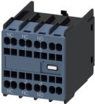 Siemens 3RH2911-2HA12 segédérintkező, homlokra, 1NO+2NC, S00-S3-hoz, rugós (3RH29112HA12)