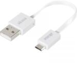 Akasa USB adatkábel, töltőkábel, USB mikro 2.0 fehér, 15 cm, lapos kivitel, Akasa (AK-CBUB16-15WH)