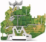 Wago 2022-2237 2 vezeték/2 tűs, emeletes sorkapocs2 vezeték/2 tű földelő dugaszolható sork, zöld-sárga (2022-2237)