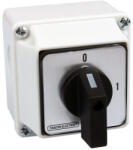 Tracon tokozott kézi kapcsoló, BE-KI, 400V, 20A, 4P, 5, 5kW, 48×48mm, 90fok, IP44 - TK-209/4T (TK-209/4T)