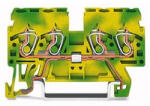 Wago 870-837 4 vezetékes földelő sorkapocs2, 5 mm2, zöld-sárga (870-837)