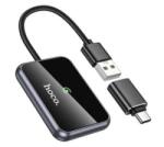 hoco. vezeték nélküli adapter (USB, Type-C, CarPlay kompatibilis) FEKETE (HU1) (HU1)