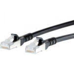 METZ CONNECT RJ45 Hálózati csatlakozókábel, CAT 6A S/FTP [1x RJ45 dugó - 1x RJ45 dugó] 1 m, fekete BTR Netcom (1308451000-E)