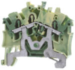 Wago 2002-6307, 3 vezetékes földelő sorkapocs, zöld/sárga (2002-6307)