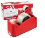 Sax Sax: Csomagolószalag adagoló, asztali, csomagolószalaggal, SAX "729", piros (0-729-01)