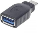 Manhattan USB 3.1 Átalakító [1x USB 3.1 dugó, C típus - 1x USB 3.1 alj, A típus] Adapter USB-C Stecker auf USB A Buchse USB 3.1, Gen 1 5 Gbps (354646)