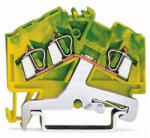 Wago 280-637 3 vezetékes földelő sorkapocs2, 5 mm2, zöld-sárga (280-637)