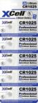 XCell Gombelem CR 1025 3 V 5 db 25 mAh Lítium CR1025-B5 (148255) (148255) - aqua