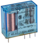 Finder 40.62. 7.024. 0000 Miniatűr printrelé, 2 váltóérintkező, 10A 24V DC, érzékeny (40.62.7.024.0000)