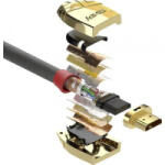Lindy HDMI Csatlakozókábel [1x HDMI dugó - 1x HDMI dugó] 20.00 m Szürke (37868)