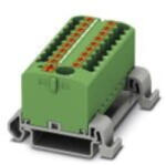 Phoenix Contact Elosztóblokk PTFIX 6/18X2, 5-NS35A GN, 0, 5-10mm2, 41/24 A 690 V NS 35/7, 5, NS 35/15, rugós csatlakozás, 3273250 (3273250)