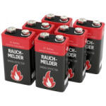 ANSMANN Rauchmelderbatterie 9V-os elem Alkáli mangán 9 V 6 db (1525-0001) (1525-0001) - aqua