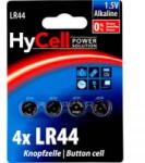HyCell LR44 gombelem, alkáli mangán, 1, 5V, 140 mAh, 4 db, Ansmann AG13, V13GA, G13A, 13GA, PX76A, PX675A, 157, L1154 (1516-0024)