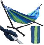  Kerti kétszemélyes függőágy acél vázzal - 200x150 cm (10198)