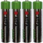 AgfaPhoto Mikroceruza akku AAA NiMH, 1, 2V 900 mAh, 4 db, AgfaPhoto HR3, HR03, UO100557, DC2400, DC2400B4N, LR03 (802756) - aqua