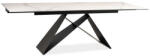 SIGNAL MEBLE Westin III Statuario Venato Bővíthető Márvány Étkezőasztal Fekete-Fehér (WESTINIIIBC160)