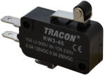 TRACON Helyzetkapcsoló, mikro, karos-görgős 16(4)A / 250V AC, 15mm, 4, 8x0, 8 mm, IP00 KW3-45 (KW3-45)