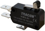 Tracon KW3-41 Mikrokapcsoló karos-görgős 15mm, 250V/16(4)A 6, 3x0, 8mm IP00 (KW3-41)