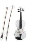  Klasszikus fahegedű, 4/4-es méret, fehér, tokkal, két íjjal