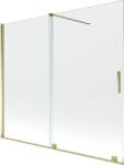 Mexen Velar Kádparaván 2 részes csúszó 180 x 150 cm, átlátszó nano, arany - 896-180-000-01-50 Kádparaván (5905315221049)