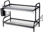 Trendy Sanitary Tányértartó kétszintes, fekete, 39 X 23, 5 X 56 CM (VSL-2N)