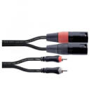 Cordial EU 1 MC 2x 3-tűs XLR - 2x RCA kábel 1m fekete (14847) (14847) - aqua