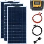  Napelemkészlet, 200 W rugalmas panelek, 12 V -os akkumulátor kompatibilitás, 300W -os készlet