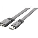 Renkforce USB 2.0 hosszabbítókábel, A/A, lapos, 1 m, Renkforce (RF-4087404)