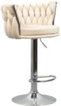 Tempo Design bárszék, bézs Velvet szövet/króm, BRIN