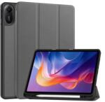 Gigapack ipad 11 (2025) tok álló, bőr hatású aktív flip, ceruza tartó, sötétszürke (GP-133376)