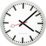 EUROTIME Rádiójel vezérlésű Falióra 35 cm Ezüst Zajtalan óraszerkezet (59530-07) (59530-07)