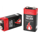 ANSMANN Rauchmelderbatterie 9V-os elem Alkáli mangán 9 V 2 db (1515-0006) - aqua