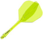 Winmau Fluturas si tija darts Winmau Fusion galben neon, No6 si tija scurta (8821)