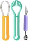 Flippy 4 az 1-ben konyhai eszköz gyümölcs, rozsdamentes acél és műanyag vágásához és díszítéséhez, kompakt, 28x6, 2 cm, sokszínű (125190)