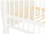 Qmini Patut din lemn Julia 120x60 cm, multifunctional, Alb (6426972005487)