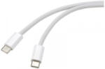 Renkforce Apple iPad/iPhone/iPod Csatlakozókábel [1x USB-C dugó - 1x USB-C dugó] 1.00 m Fehér (RF-6056882) (RF-6056882)
